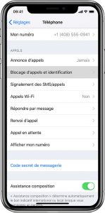 gérer vos numéros et vos contacts bloqués sur iPhone