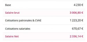 Simulation de calcul de revenu en portage salarial