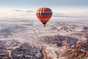 Vol en montgolfière en montagne