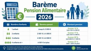 Barème officiel 2026 de la pension alimentaire : calcul selon revenus et nombre d’enfants (INSEE)