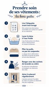 les 5 gestes essentiels pour prendre soin de ses vêtements au quotidien, du lavage au rangement hors saison
