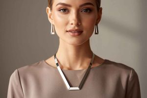 Découvrez l'élégance intemporelle des bijoux en acier inoxydable 316L avec ce collier et ces boucles d'oreilles minimalistes, parfaits pour le quotidien