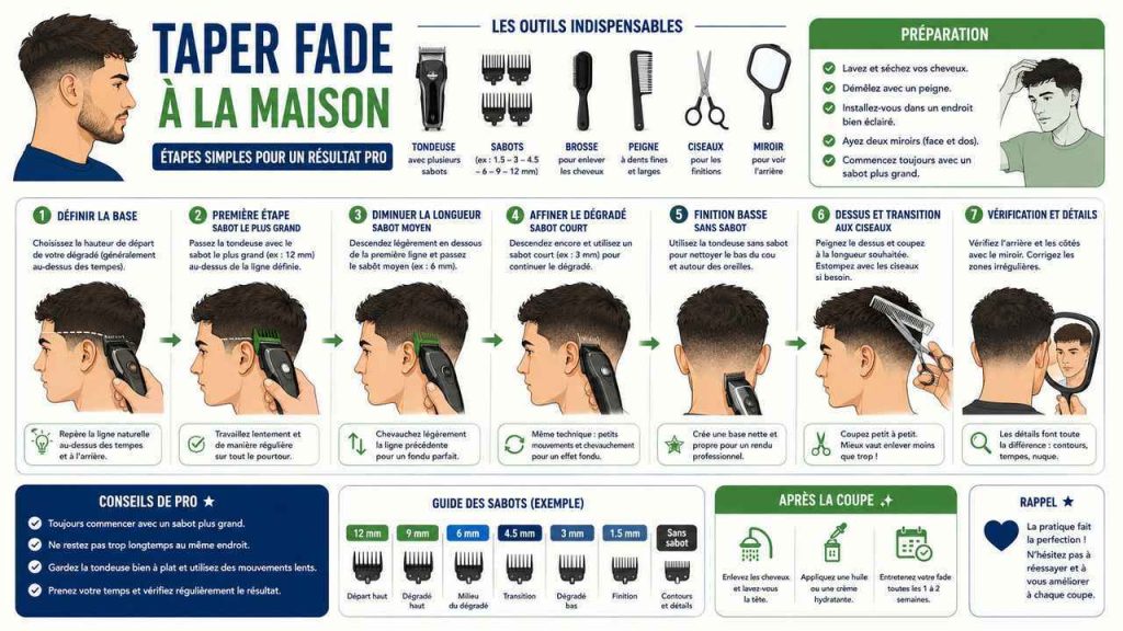 Suivez ces étapes simples pour réaliser un taper fade à la maison comme un professionnel