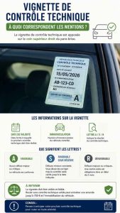 Vignette contrôle technique : où la placer sur le pare-brise ? Que signifient les lettres A, S, R ? Validité et obligations légales expliquées