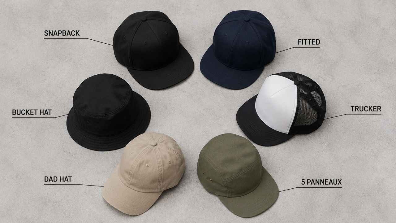 Les différentes formes de casquettes