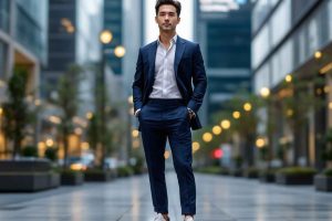 Oui, les baskets en toile se marient avec un costume déstructuré : découvrez comment moderniser une tenue habillée sans casser l'équilibre