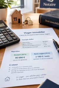 Comment calculer le bouquet et la rente viagère d'un achat en viager : un exemple chiffré pour comprendre la répartition entre capital et rente