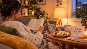 Intégrer la pomme dans une routine du soir apaisante, entre lecture et relaxation